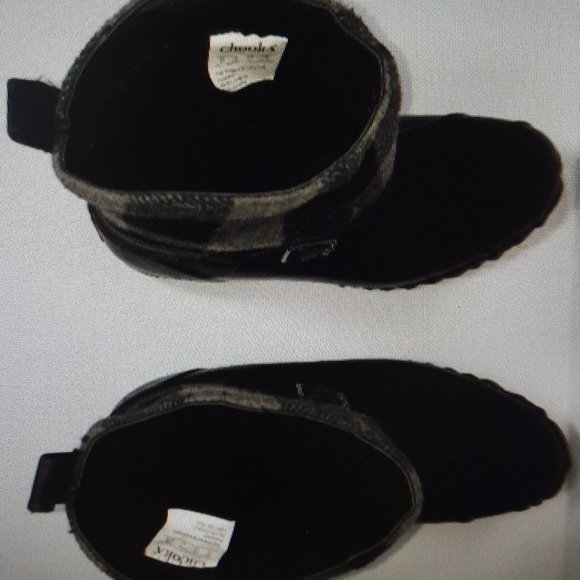 Chooka Eastlake Wool Quilted Duck Boots Waterproof Blk/Gray Duck Boots Size 10 - Picture 5 of 11